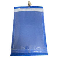 25-015 EME BLUE FOAM, CLEAR FRONT TELEMETRY POUCH W/ CLIP