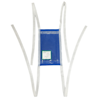 25-016 EME BLUE FOAM, CLEAR FRONT TELEMETRY POUCH W/ STRINGS