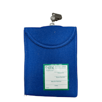 7PB-50 EME BLUE FOAM TELEMETRY POUCH W/ LABEL & Clip